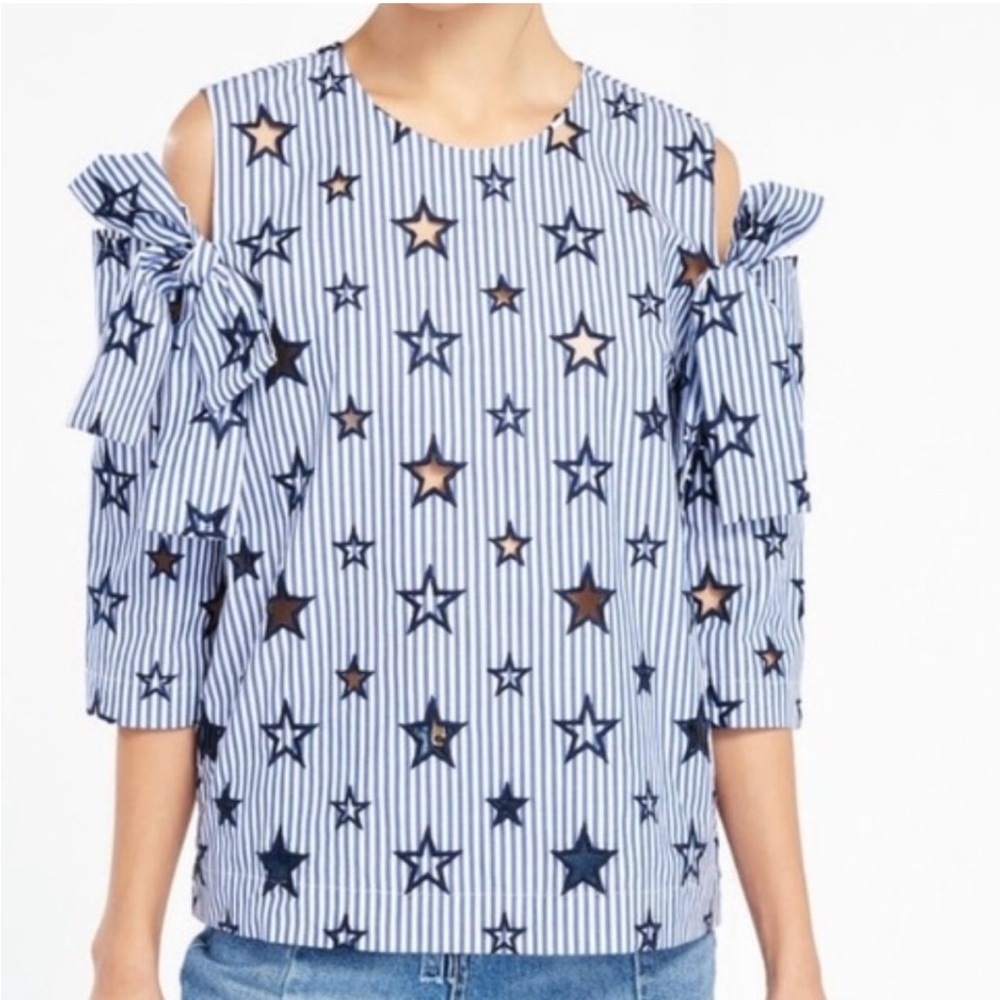 SANDRO Meline Star Top In Blue S